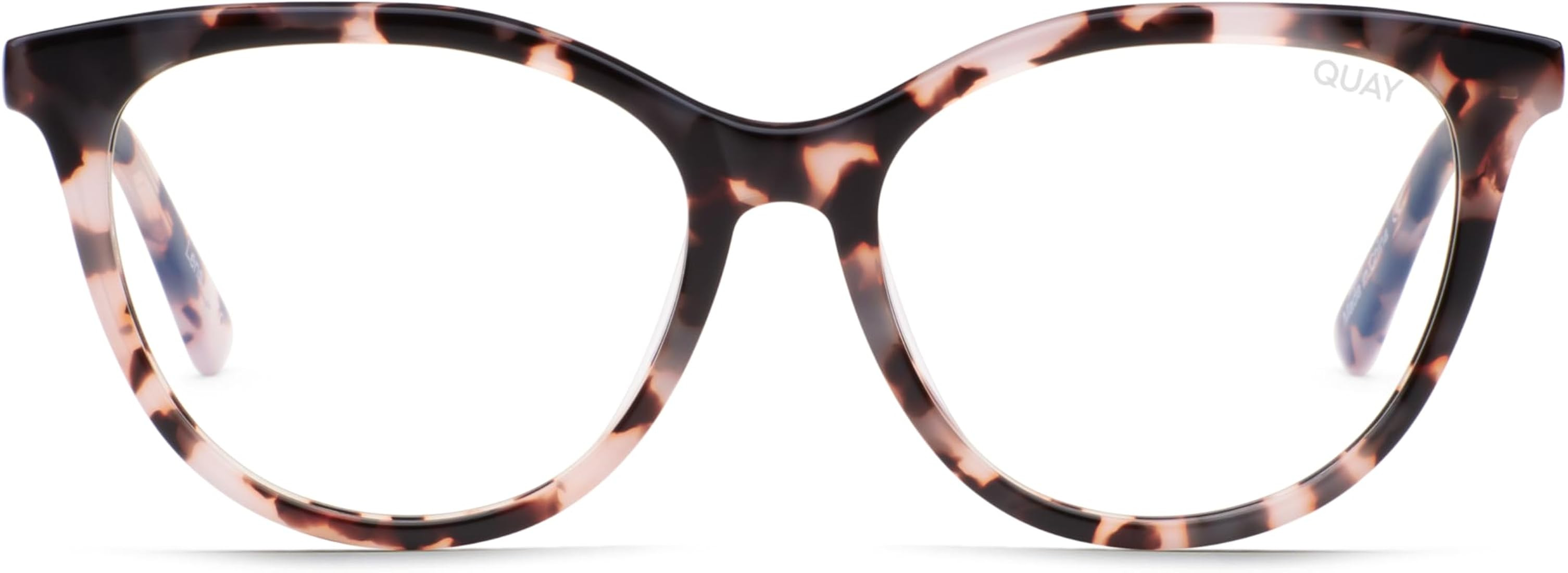 Quay Women's Cat Eye Lenses Protection, Milky TORT/Clear Blue Light Lens, Large | Amazon (US)