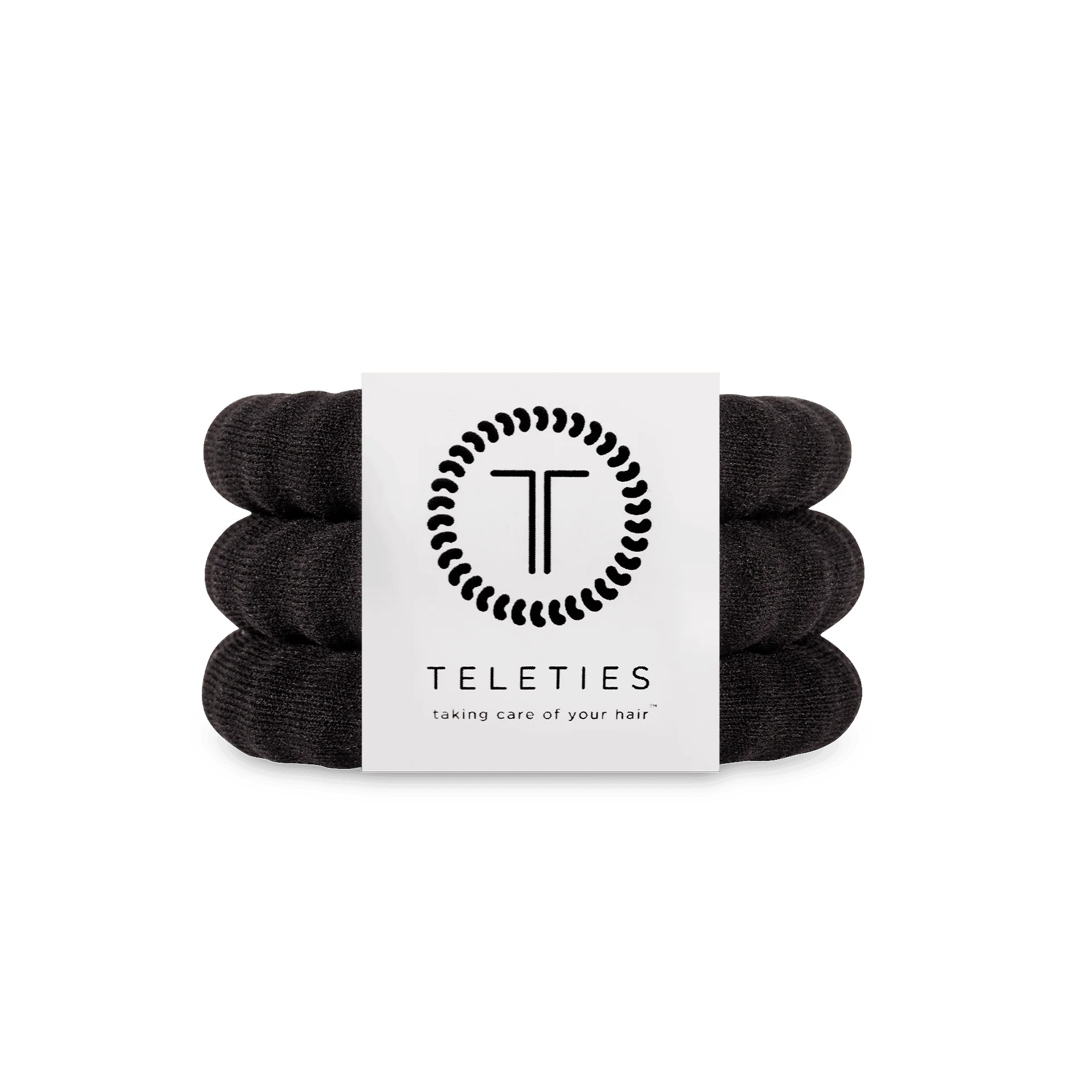 Jet Black Large Nylon Hair Ties | TELETIES