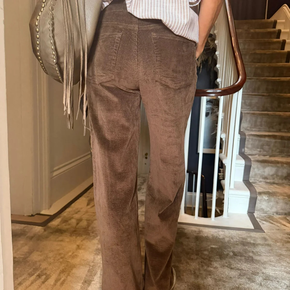 Row Corduroy Wide Leg Pant - Chocolate | Law and Co