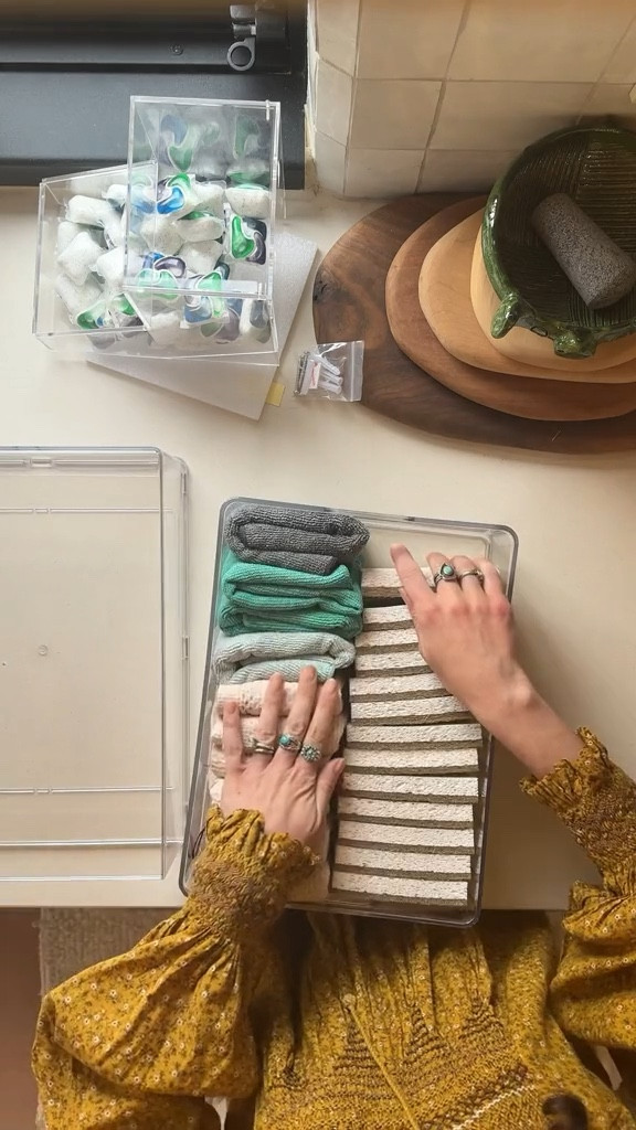 Kitchen restock - under the sink organization. 

#LTKHome #LTKStyleTip