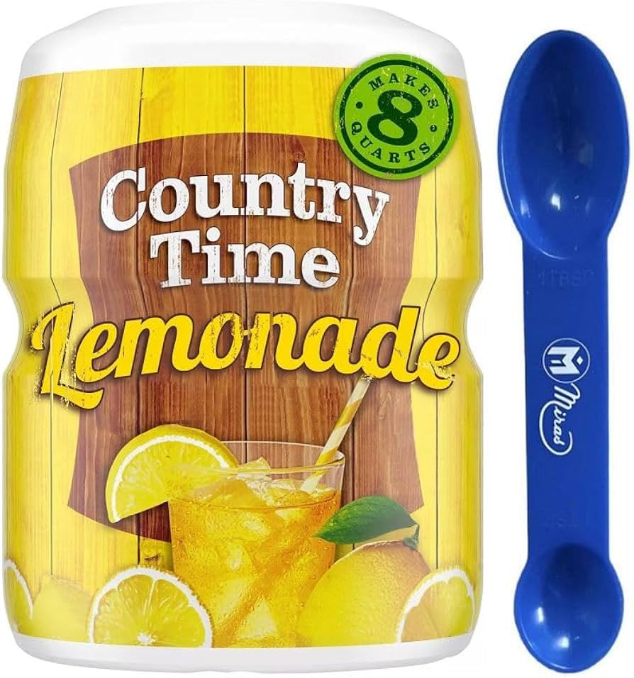 (Pack of 1) Country-Time Lemonade Drink Mix 19 oz Canister (Miras Trademark 2-in-1 Measuring Spoo... | Amazon (US)