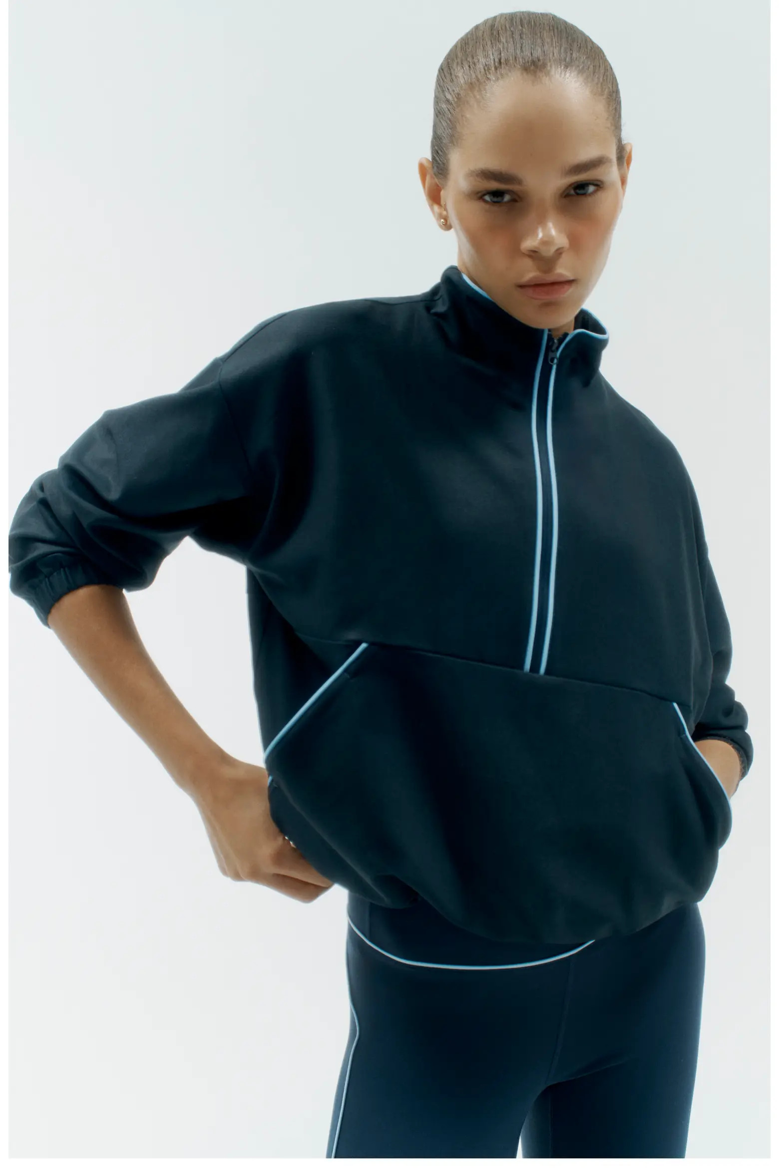Piped Half Zip Pullover (Women) | Nordstrom | Nordstrom