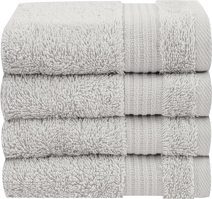 Cotton Paradise Washcloths for Bathroom, 13 x 13 Inch 100% Turkish Cotton Towels Soft Absorbent L... | Amazon (US)