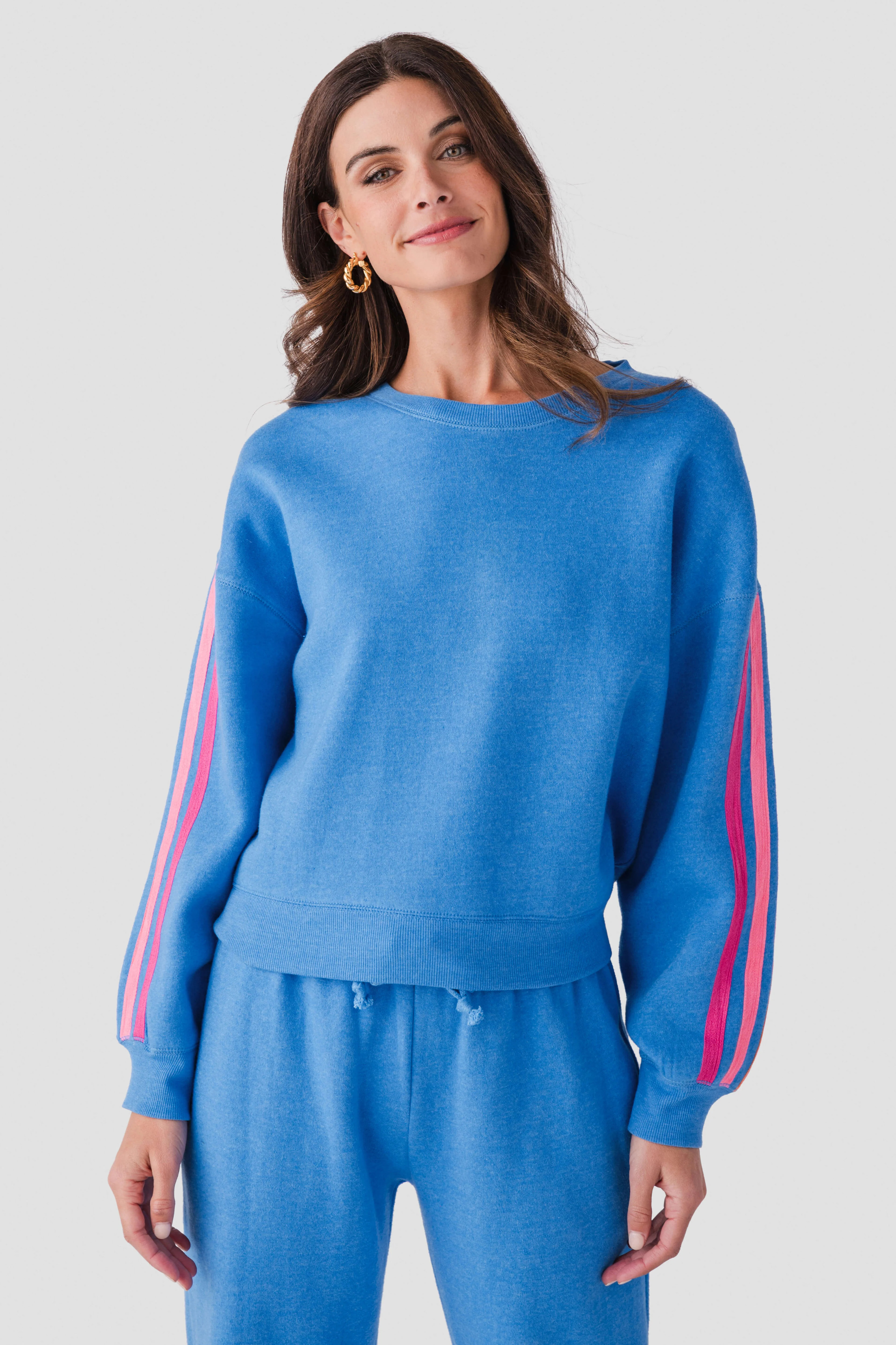 Vintage Havana Retro Stripe Fleece Sweatshirt | Social Threads