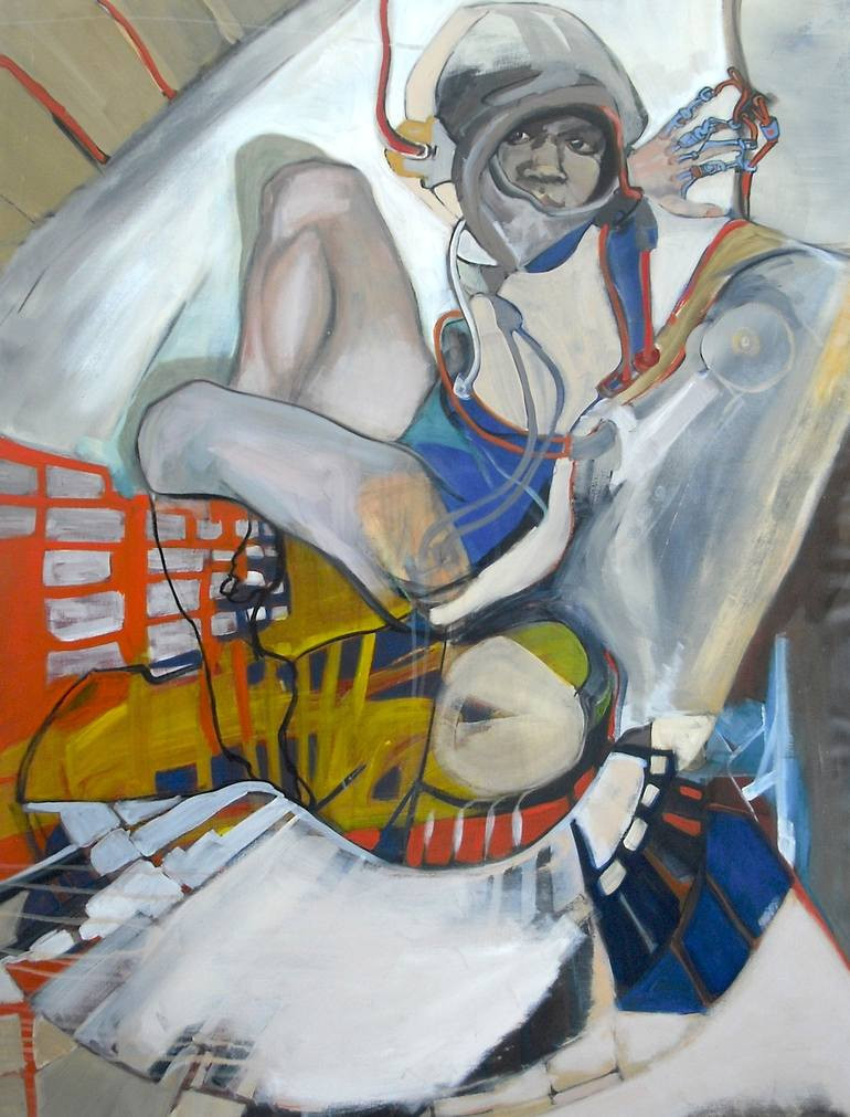 Astronaut Painting by Brigitta Kocsis | Saatchi Art | Saatchi Art 