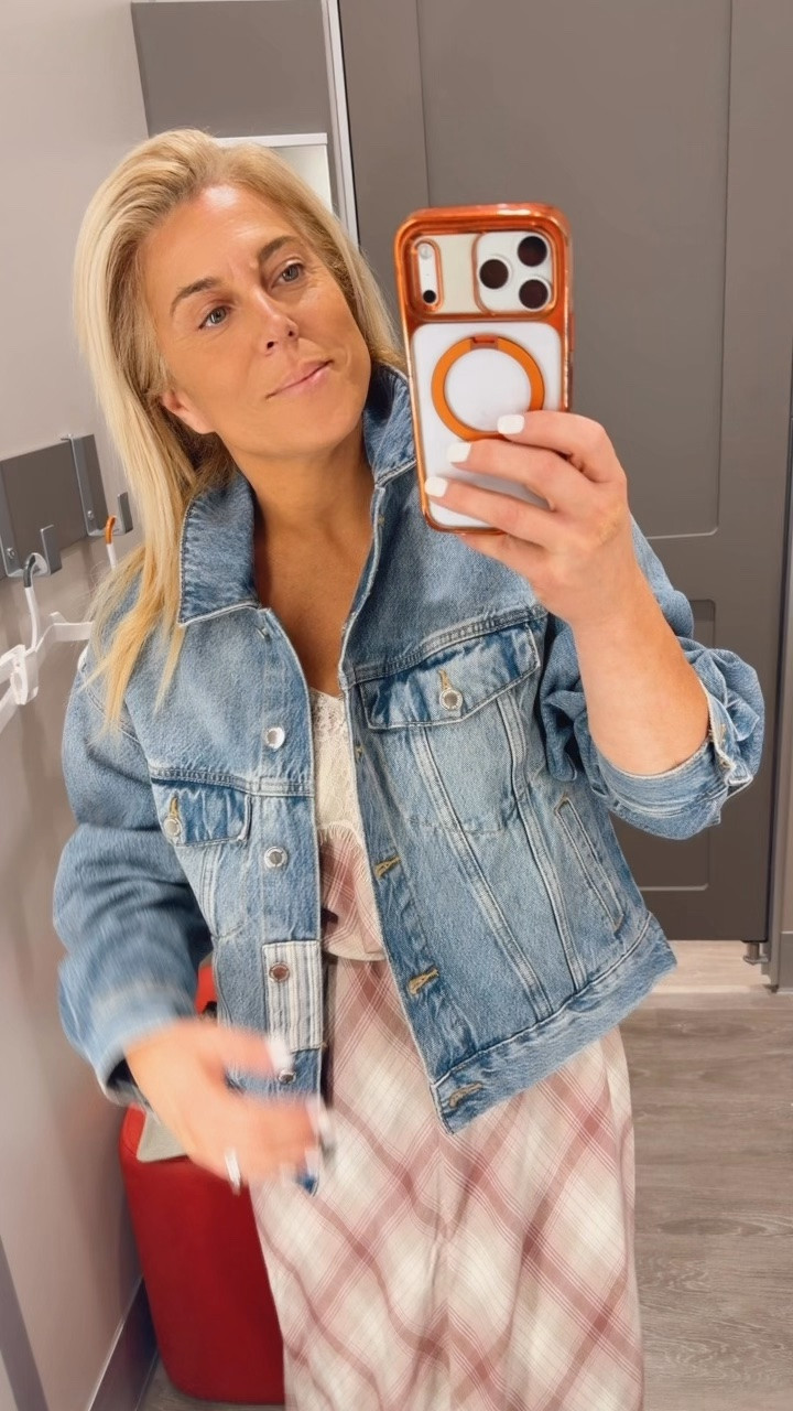 Styling this dress with a denim jacket

#LTKootd #LTKSaleAlert