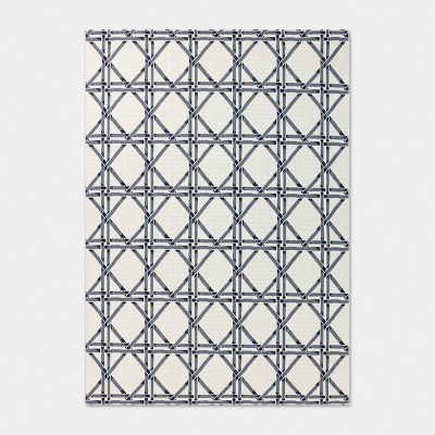 7'x10' Star Rope Rectangular Woven Outdoor Area Rug Blue - Threshold™ | Target