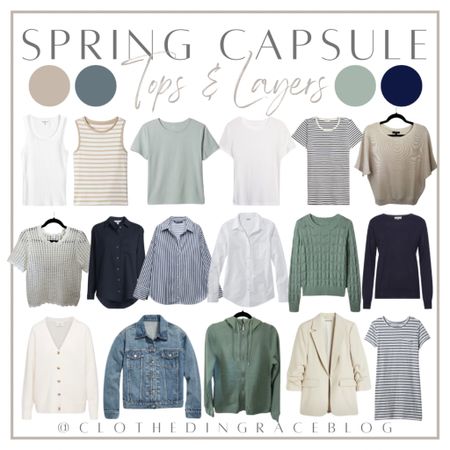Spring Capsule Wardrobe (Tops & Layers) 


#LTKstyletip #LTKfindsunder100 #LTKfindsunder50