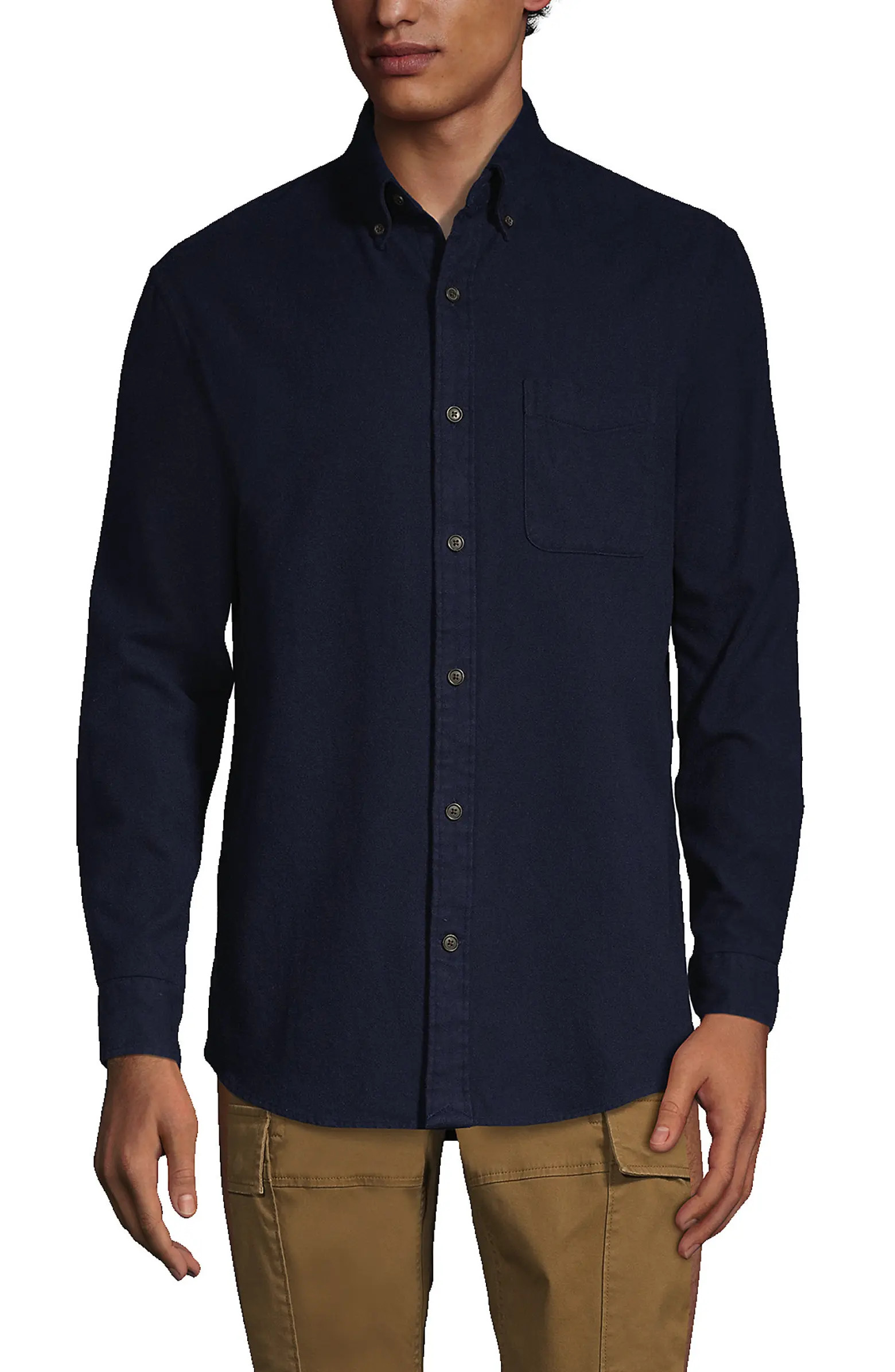 Lands' End Traditional Fit Flagship Flannel Shirt | Nordstrom | Nordstrom
