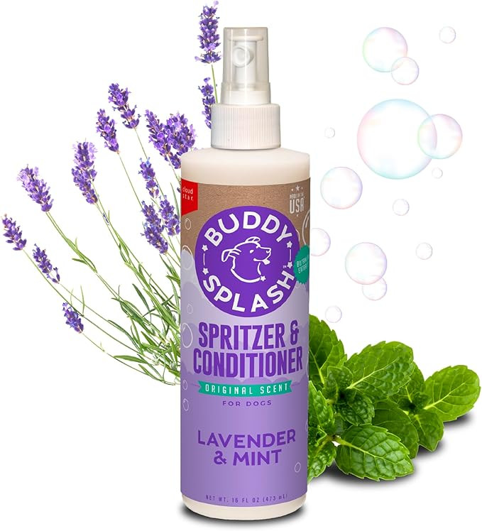 Buddy Splash Spritzer & Conditioner for Dog Grooming, Lavender & Mint, 16 oz. Bottle | Amazon (US)