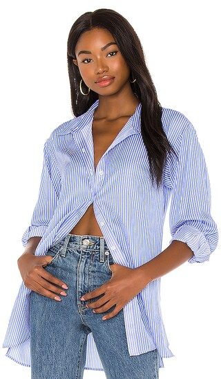 Button Up Shirt in Light Blue | Revolve Clothing (Global)