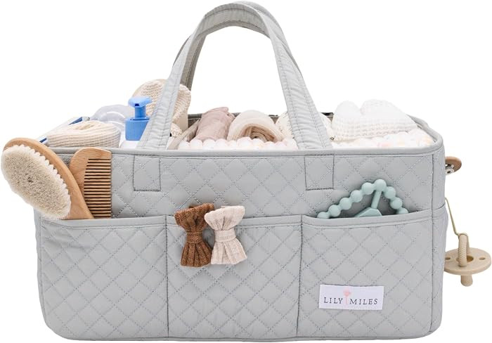 Baby Diaper Caddy Organizer, Nursery Storage Tote for Newborn Essentials and Diaper Change Statio... | Amazon (US)