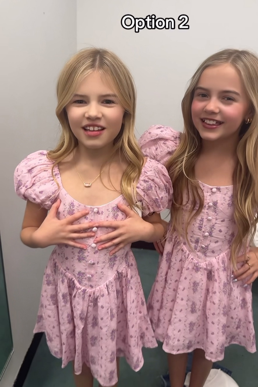 Spring break/ tween shopping finds!! These are perfect dresses for Spring break, summer vacation, they would also be adorable Easter Dresses!! Linked everything I could find that we tried on! These run tts Britain is wearing a m in Katie J NYC and Baylaa is wearing a s in the Gianni Binni they are both wearing a size small. 