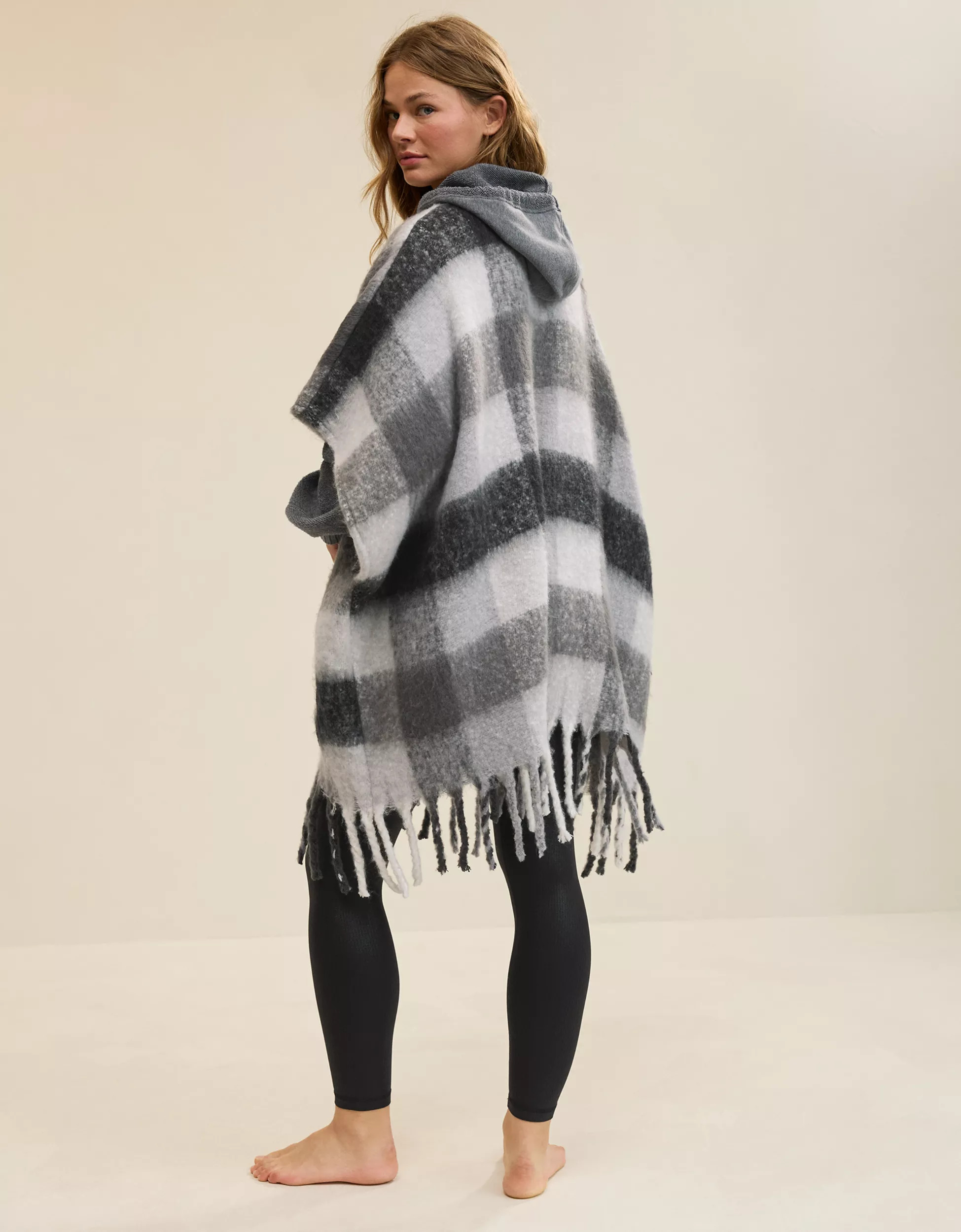 Aerie Fringe Plaid Cape | American Eagle Outfitters (US & CA)