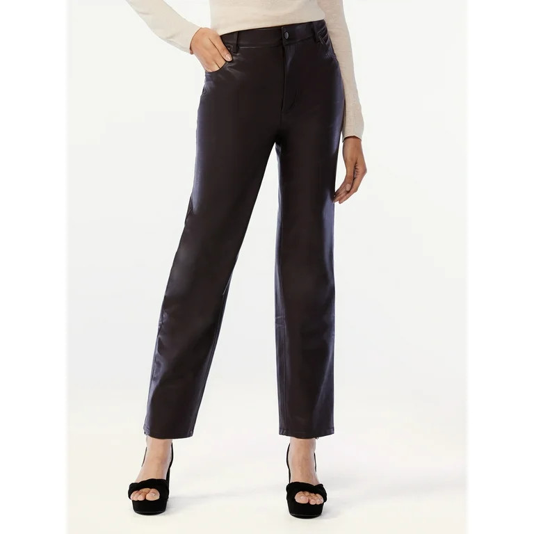Scoop Women's Faux Leather Relaxed '90s Pants | Walmart (US)