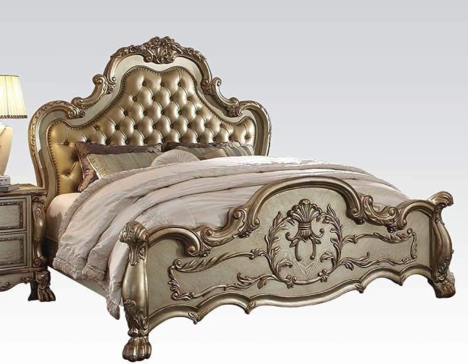 ACME Dresden Gold Patina Eastern King Bed | Amazon (US)