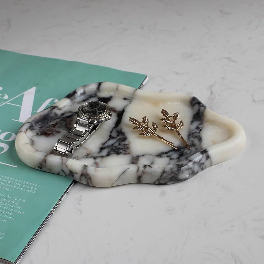 Calacatta Viola Marble Cloud Shape Tray, Trinket Dish, Ring Dish Key Tray Asethetic Home Décor, ... | Amazon (US)