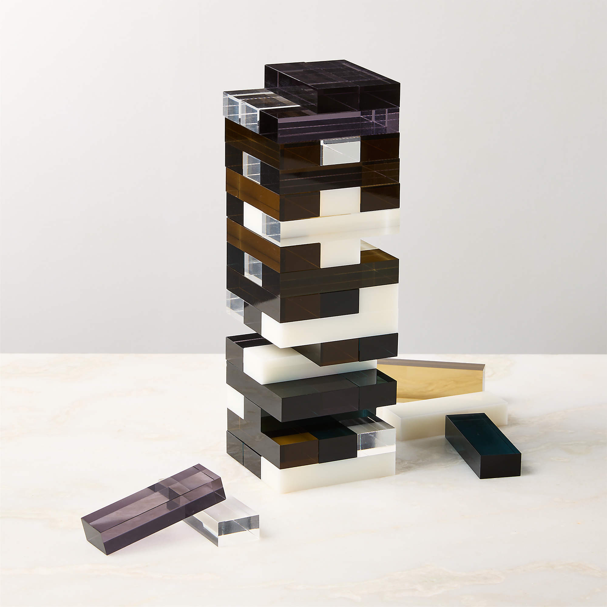 Multi Colored Acrylic Tumbling Tower Game + Reviews | CB2 | CB2