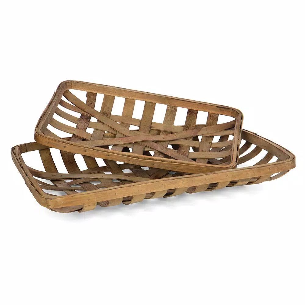 Decorative Tobacco Baskets - (Set of 2) | The Home Depot