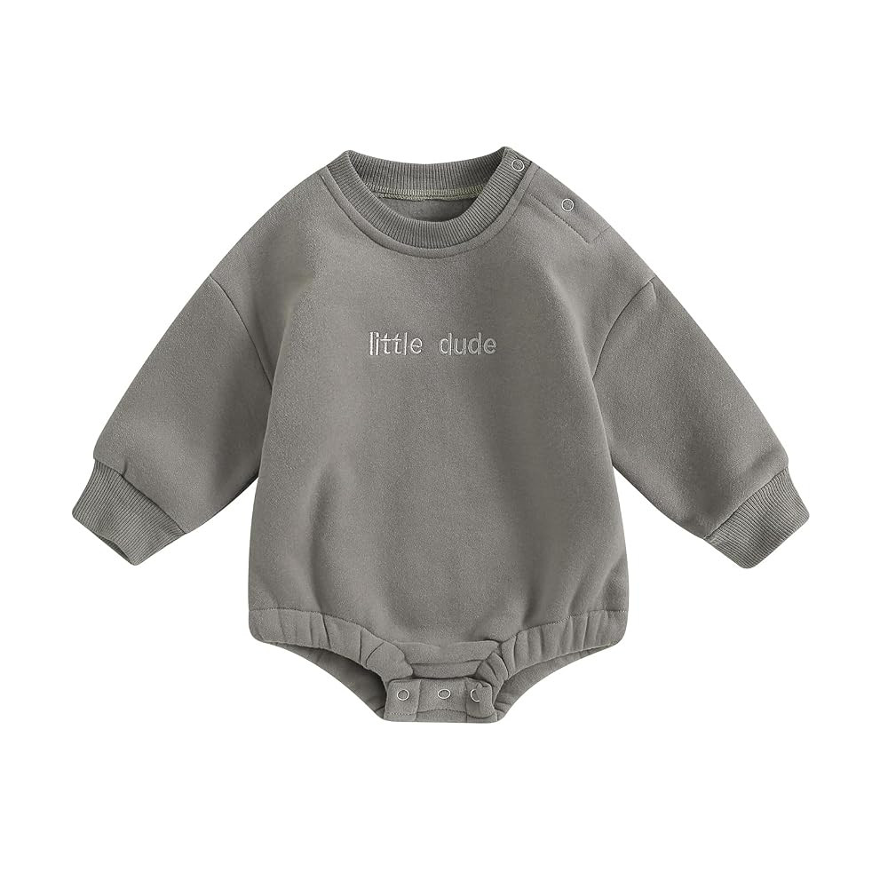 VISGOGO Newborn Infant Baby Boy Girls Oversized Romper Little Dude Sweater Onesie Coming Home Out... | Amazon (US)