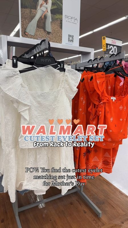 Taking this Walmart fashion eyelet matching set from rack to reality today! It is beautiful, such great quality and also comes in black. Will be the perfect outfit for Mother’s Day. Also love the idea of pairing the top with some denim shorts and the skirt with a graphic Tee. All Walmart finds! 

Walmart fashion. Walmart finds. LTK under 50. 