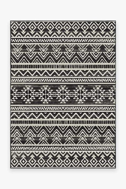 Linear Aztec Black Rug | Ruggable