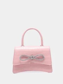 Mini Rhinestone Decorated Handheld Crossbody Bag Valentines | SHEIN