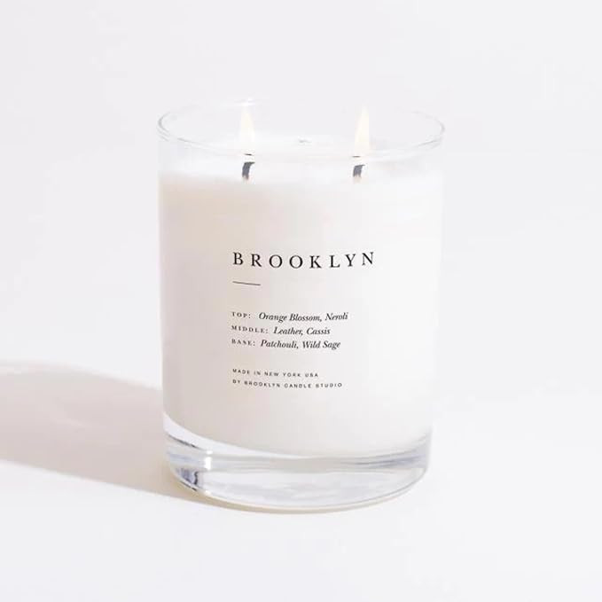 Brooklyn Candle Studio Brooklyn Classic 2 Wick Candle - Luxury Scented Candle, Vegan Soy Wax, Han... | Amazon (US)