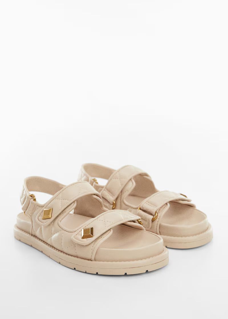 Platform quilted sandals -  Women | Mango USA | MANGO (US)