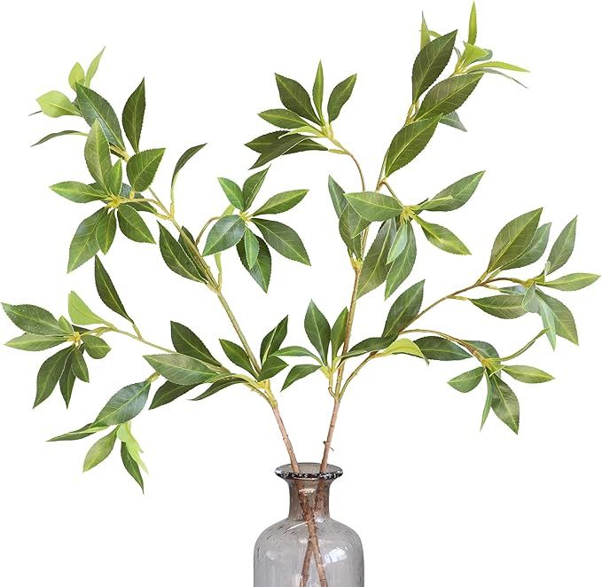 Forlaoers 2pcs 30.7" Tall Olives Artificial Branches Greenery Faux Tree Leaves Silk Flowers Fake ... | Amazon (US)