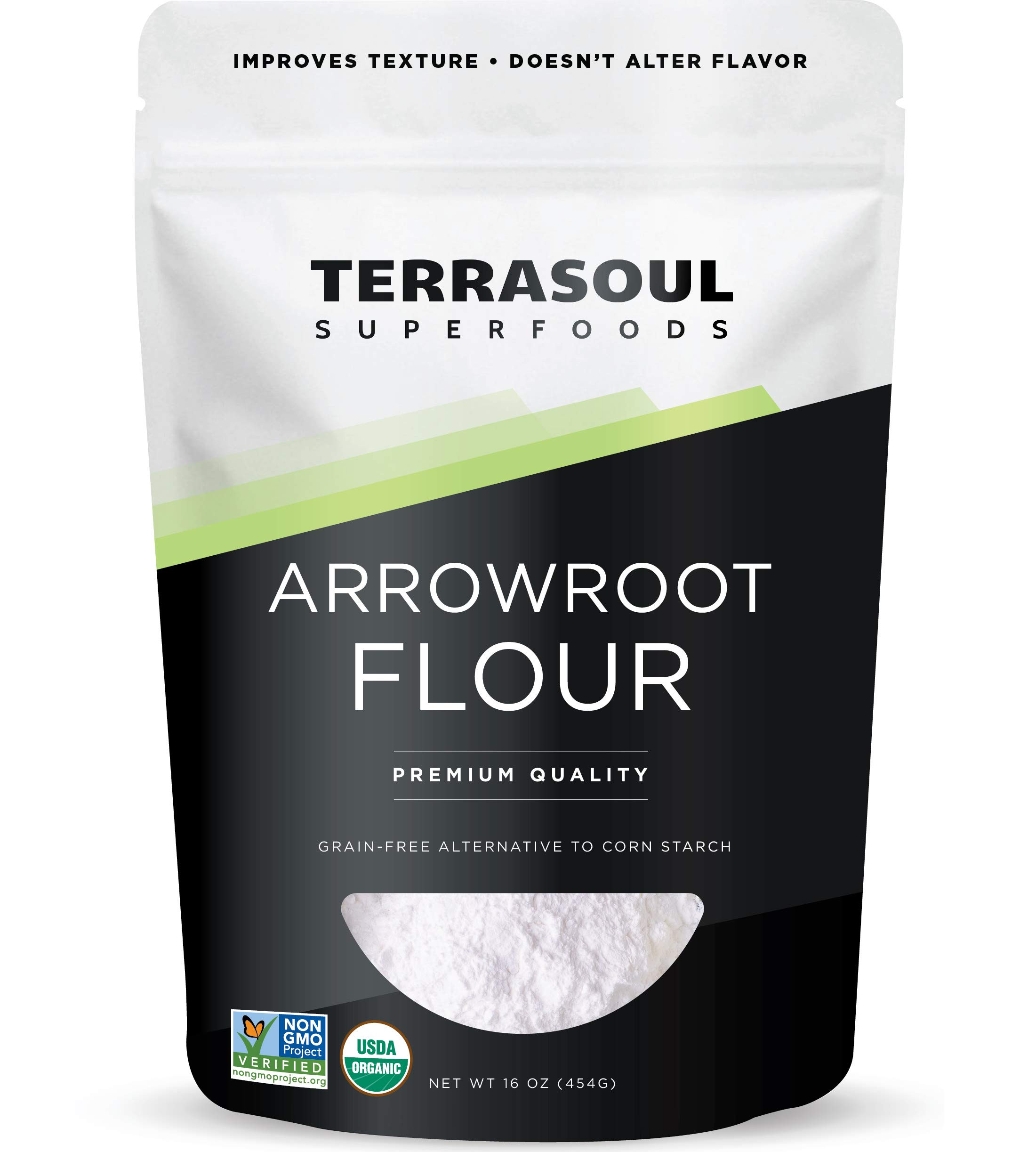 Terrasoul Superfoods Organic Arrowroot Flour, 1 Lb - Gluten-free | Improves Texture for Keto Baki... | Amazon (US)