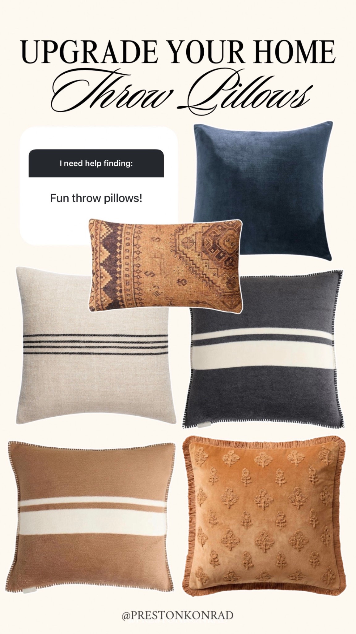 As requested: throw pillows that actually spice up your home ✨ fun prints, bold colors, chic little moments that make everything feel styled without trying too hard

#LTKSaleAlert #LTKMens #LTKHome