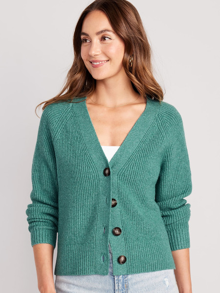 Shaker-Stitch Cardigan Sweater for Women | Old Navy (US)