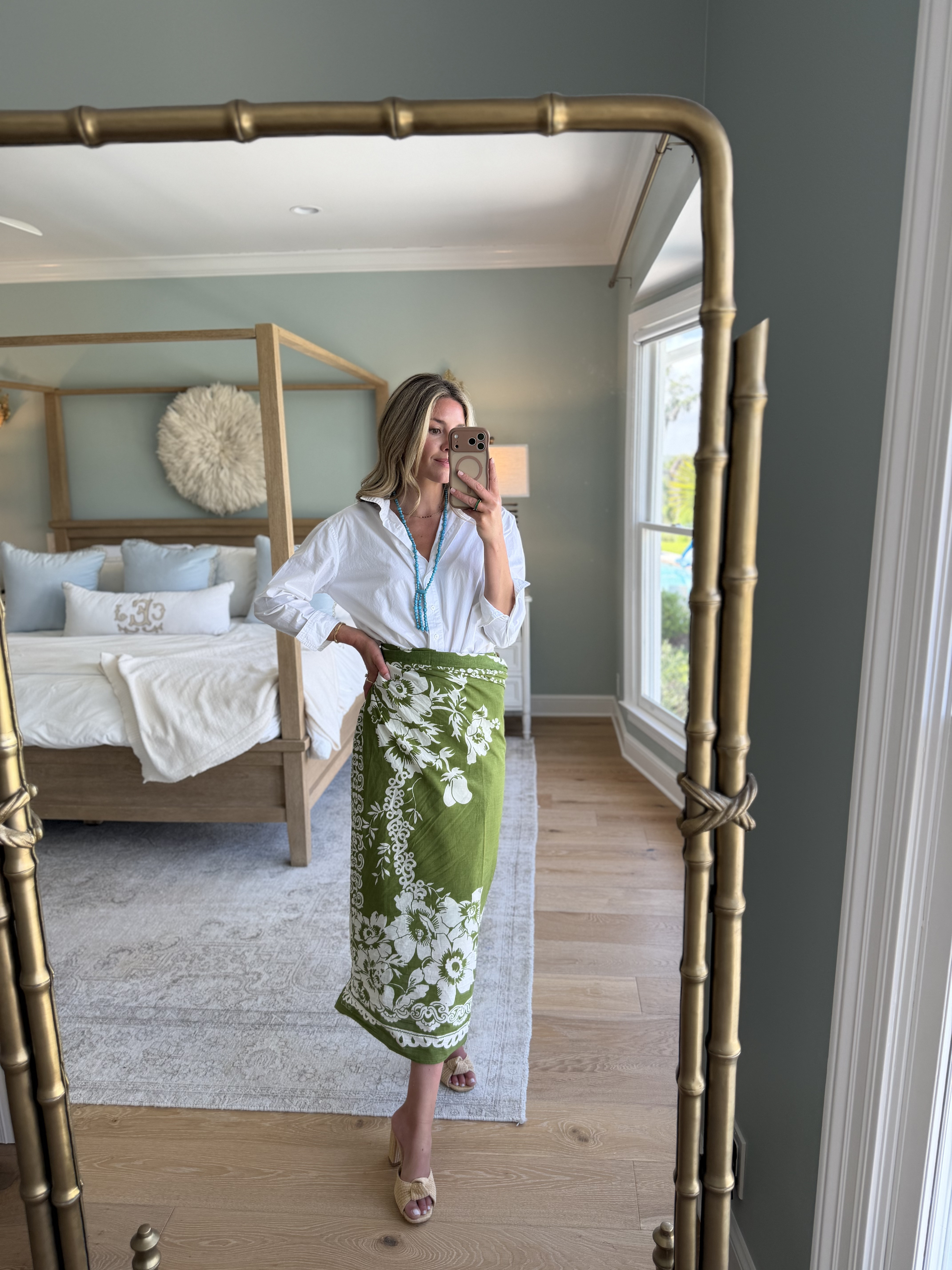 this pareo may be one of the smartest vacation pieces to pack. so versatile and easy to style — i love it for evening with a button down and jewelry, but it would be just as cute thrown over a swimsuit during the day.

paired with the raffia knot heels that are somehow both incredibly chic and unbelievably comfortable. #tuckernuckpartner 

 #LTKootd #LTKSeasonal