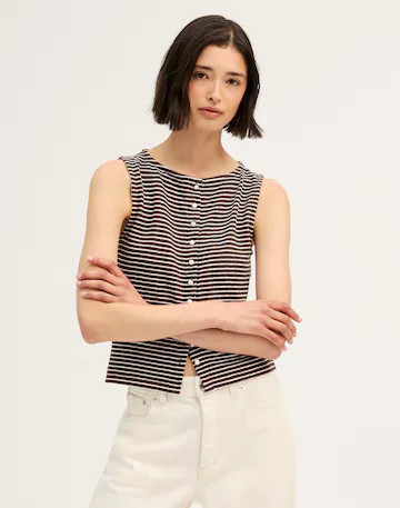 Sleeveless Boatneck Vest Top | Madewell