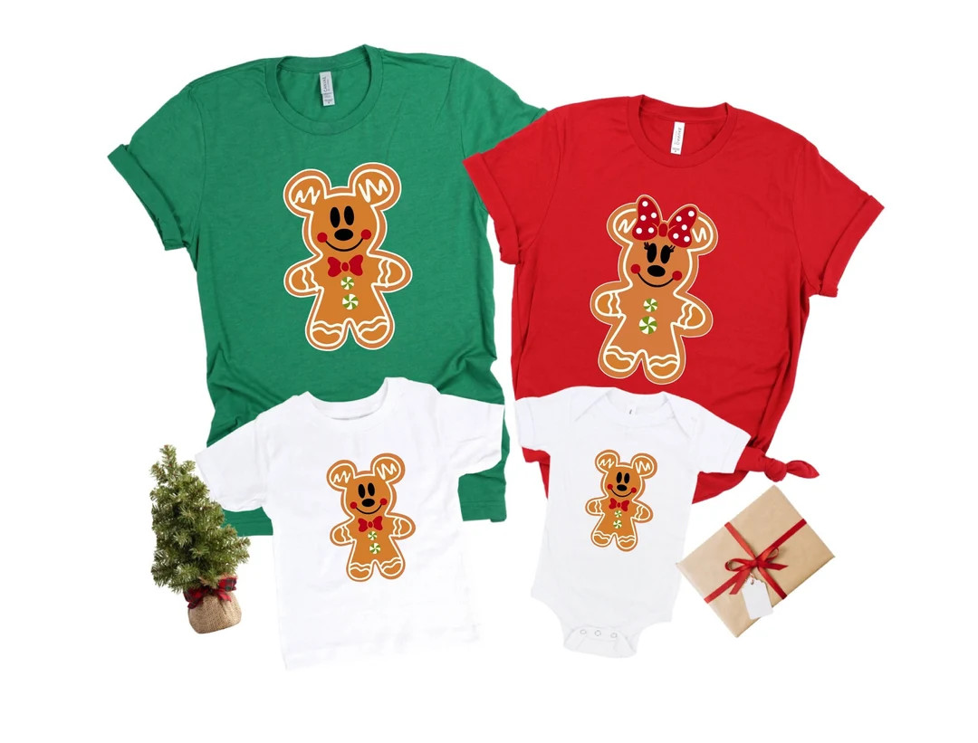 Ginger Cookies Family Shirt, Disney Gingerbread Christmas T-shirt, Minnie Ginger Cookies Shirt, C... | Etsy (US)