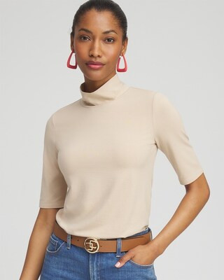 Touch of Cool™ Mock Neck Short Sleeve Tee | Chico's