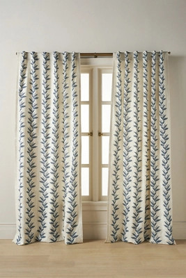 Calista Printed Floral Curtain | Anthropologie (US)