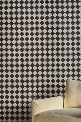 Jeremiah Brent Vintage Check Geometric Peel-and-Stick Black and White Wallpaper | Anthropologie (US)