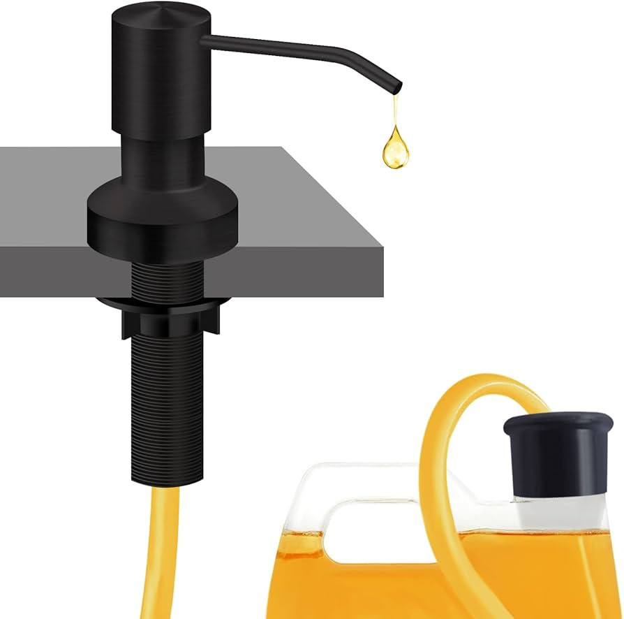 Sink Soap Dispenser for Kitchen Sink, Countertop Built in Sink Soap Dispenser with 47”Extension... | Amazon (US)