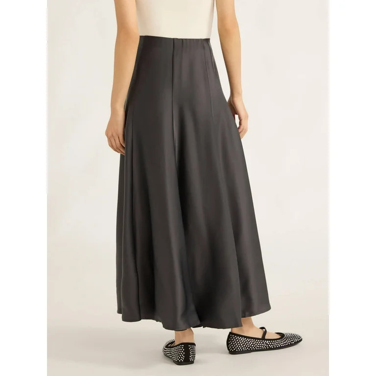 Scoop Women’s & Women's Plus Satin Maxi Skirt, Sizes XS-4X | Walmart (US)