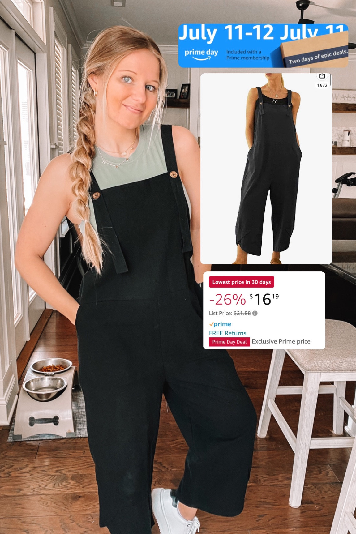 Size small! Just saw one of my fav jumpsuits is on sale! | Amazon prime day sale | sale alert | prime day deals 

#LTKunder50 #LTKsalealert #LTKxPrimeDay