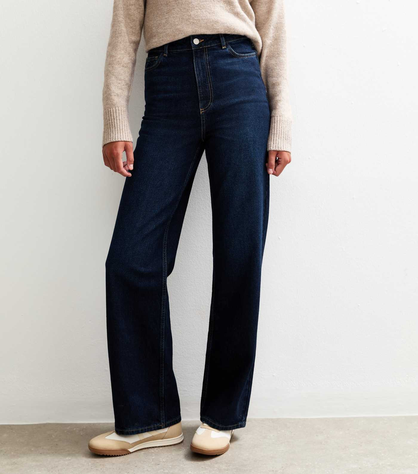 Tall Blue High Waist Adalae Wide Leg Jeans | New Look | New Look (UK)