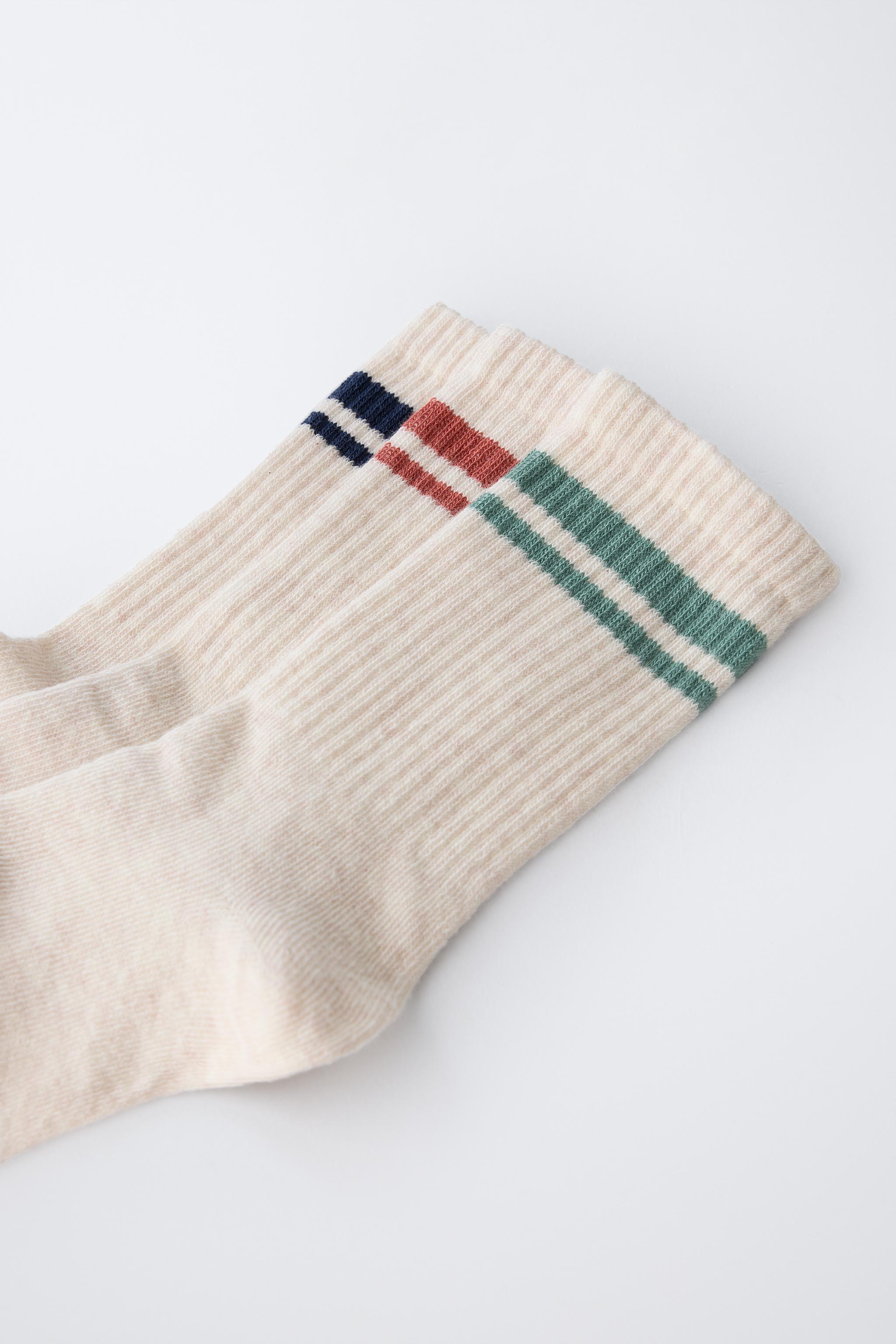 THREE-PACK OF STRIPED MID-CALF SOCKS | Zara US