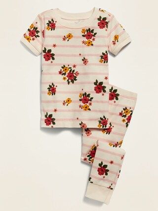 Unisex Floral-Print Pajama Set for Toddler & Baby | Old Navy (US)