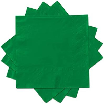 Amazon.com | Cocktail Napkins 3-ply 80PCS Green Beverage Napkin Disposable Paper Cocktail Napkins... | Amazon (US)
