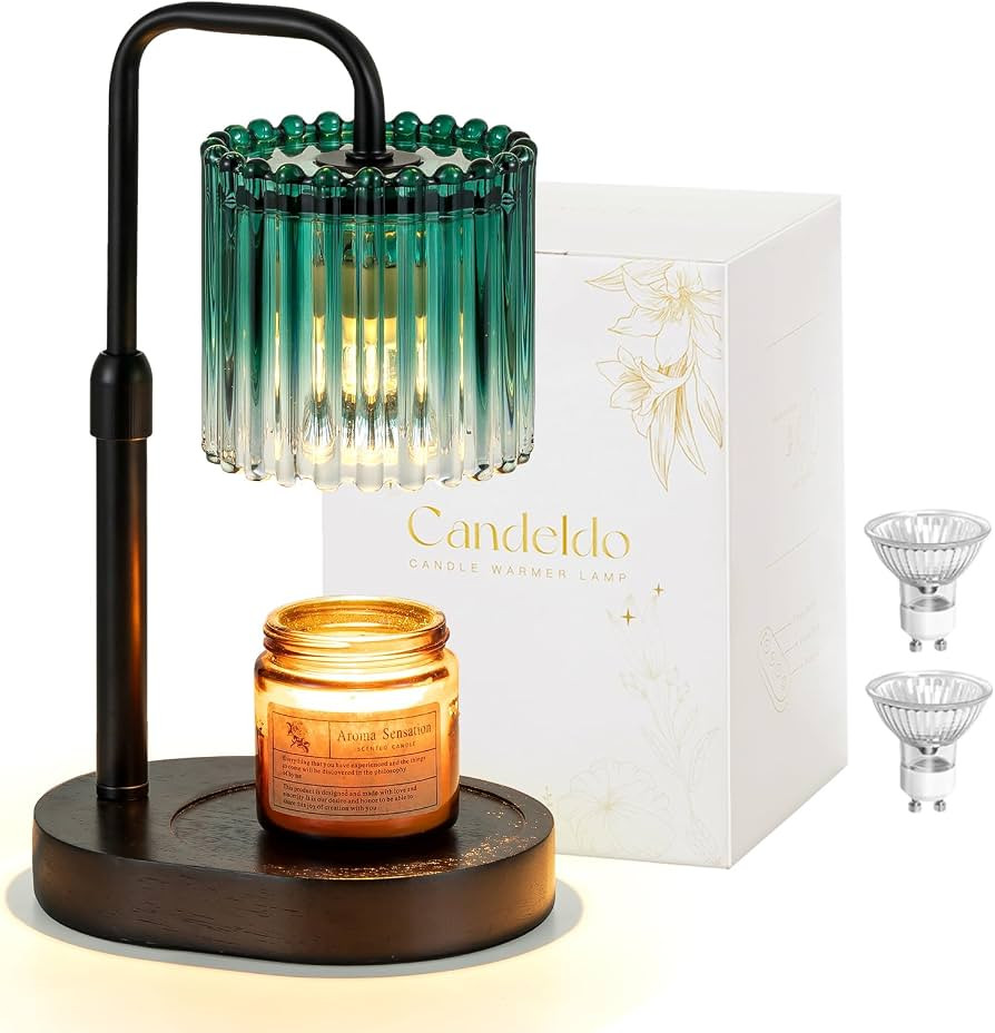 Candeldo Candle Warmer Lamp with Timer: Wax Melt Warmer Emerald Green | Amazon (US)