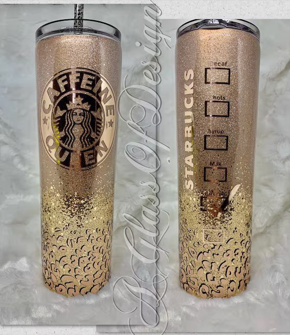 Caffeine Queen glitter tumbler | Etsy | Etsy (US)