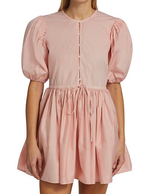Aurie Cotton Puff-Sleeve Mini Dress | Saks Fifth Avenue
