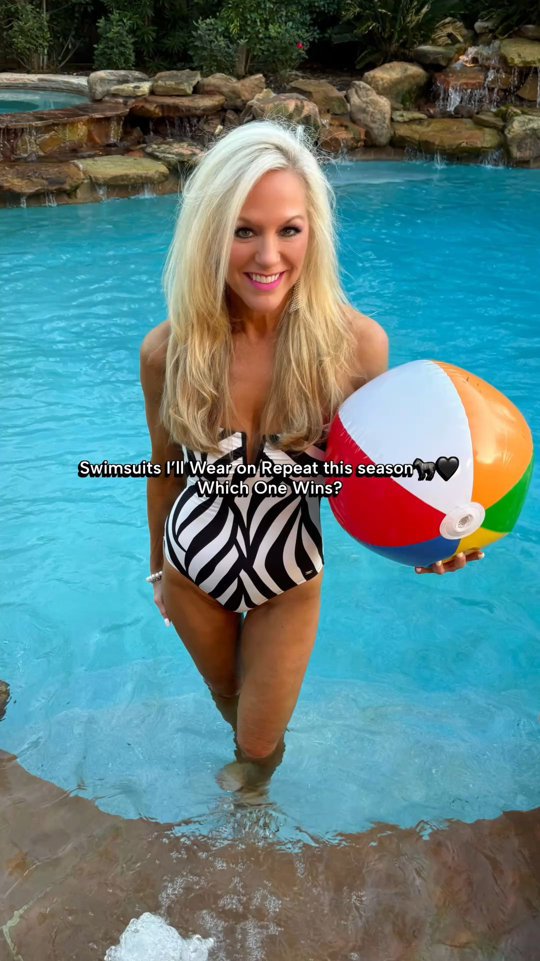 One Piece Swimsuits I’ll Wear on Repeat
this season 🦓🖤
Which One Wins? I am 5’4”, 113 lbs and wearing size 2 (Shoes code: AMY15). 

#LTKSeasonal #LTKSwim #LTKootd